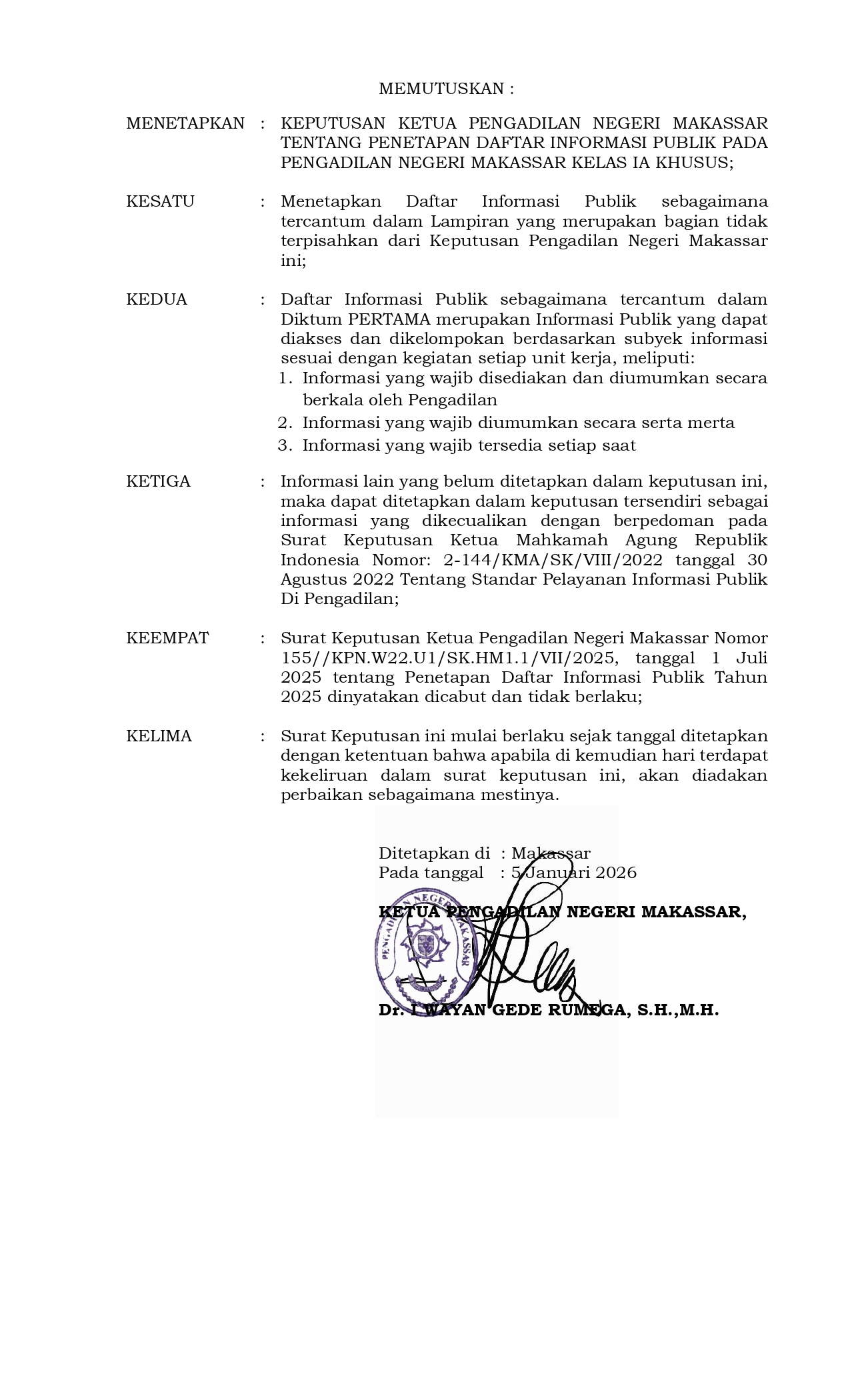 123 SK Penetapan Daftar Informasi Publik TMT Januari 2026 page 0002