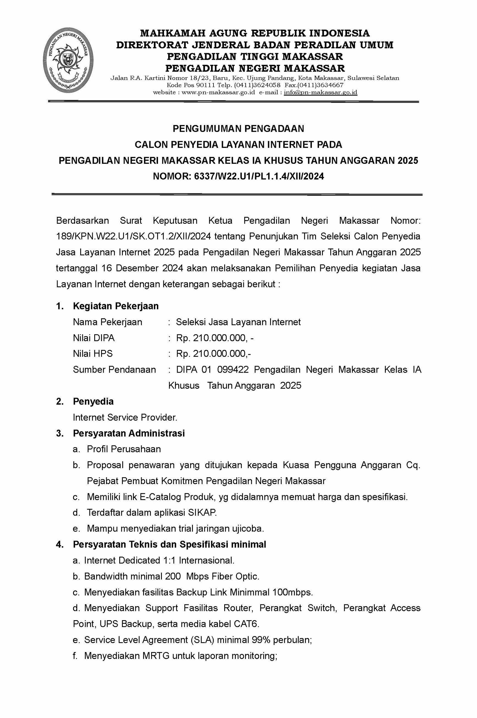 pengumuman internet Page 1